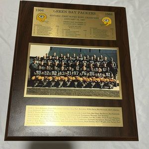 Green Bay Packers First Super Bowl Champions plaque